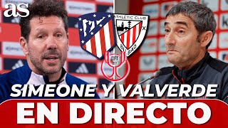 RUEDAS DE PRENSA EN DIRECTO CHOLO SIMEONE y VALVERDE  ATLÉTICO DE MADRID  ATHLETIC [upl. by Schaper877]