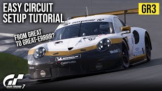 GT7  Porsche 911 RSR Gr3 CIRCUITGRIP Tune Setup Tutorial [upl. by Ramonda]