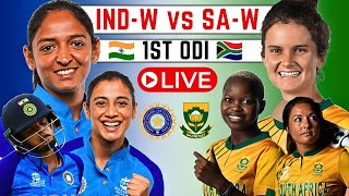 INDW VS SAW LIVE  1ST ODI  India Women vs South Africa Women live  IND vs SA live match today [upl. by Cornie]