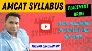 AMCAT SYLLABUS in Detail  Strategy for Preparation  Placement Drive via AMCAT  Mithun Sir [upl. by Evey]