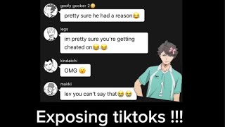 Haikyuu exposing tiktoks first video [upl. by Nathanil736]