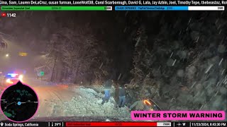 🔴 WINTER STORM SLAMS CALIFORNIA MOUNTAINS  LIVE STORM CHASERS [upl. by Issie336]