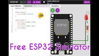 ESP32 Simulator  Arduino Core  LED Blink Example  How to use ESP32 Wokwi Simulator [upl. by Arnoldo]