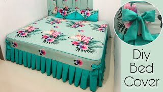 Easy DIY Bed Cover  How To Make Simple Bed Cover  Full Tutorial For Beginners  eVin’s Work [upl. by Willdon]