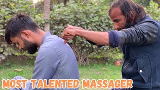 MOST TALENTED STREET MASSAGER  ASMR TAPPING HEAD amp BACK MASSAGE  asmr massage [upl. by Giacamo]