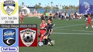 Bay Area Surf 13B PreMLS 10 LV Diversity FC 13 Elite  LV Mayors Cup U11 1st Div  20231028 FG [upl. by Canfield]