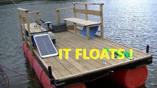 Homemade Pontoon Dock  Boat  Barge Part  4 [upl. by Etnovaj]