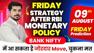 Friday  Bank Nifty Prediction and Nifty Analysis for  09 AUG 24  Bank Nifty for Tomorrow [upl. by Euqinahs]