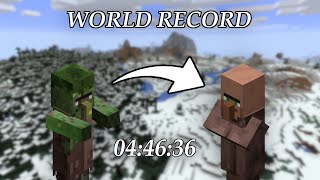 Minecraft World Record Speedrun in Curing Zombie Villager 1161 [upl. by Annej]