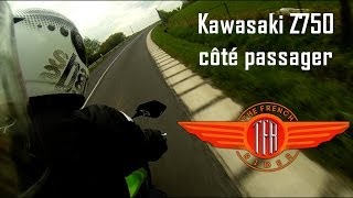 Kawasaki Z750 côté passager  GoPro Hero 3 HD [upl. by Nitz]