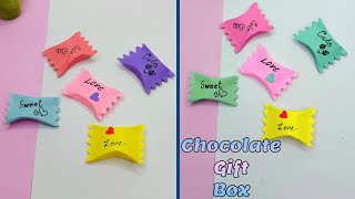 Chocolate gift box ideasMessage box ideasEasy craft ideasOrigami paper craftPaper craftDiy [upl. by Dailey]