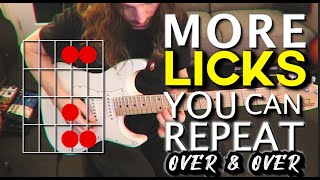 MORE repetitive guitar licks that will rock your blues Classic rock licks [upl. by Rabjohn]