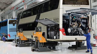 How German Build their Massive Luxurious Bus Inside Billion  Factory [upl. by Hgielek]