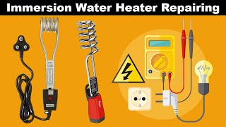 how to Repair immersion water heater at Home  immersion heater repair  Electrical Technician [upl. by Nylaehs]