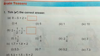 DAV Class 5 unit 8 brain teasers ।। Math class 5 chapter 8 brain teasers dav public school [upl. by Liag]