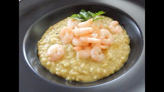 Safran Risotto mit Garnelen [upl. by Leuqer]