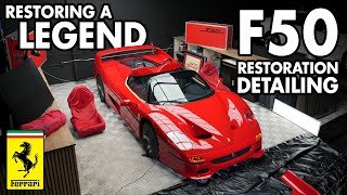 Restoring a Legendary Ferrari F50 Dry Ice Cleaning Paint Correction amp Interior Transformation [upl. by Ylurt]