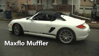 Porsche 9872 Boxster Spyder with Fabspeed Maxflo Muffler [upl. by Mayne]