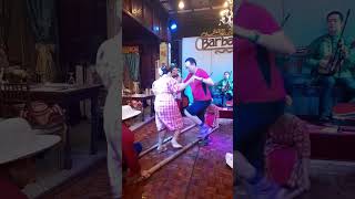 Trying traditional tinikling dance at Barbara’s heritage restaurant in Manila Philippines [upl. by Roseline]