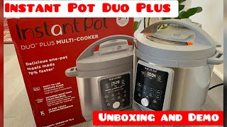 Instant Pot Duo PlusUnboxing and Demo Best Instant pot for beginners how to use instant pot usa [upl. by Ibot]