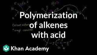 Polymerization of alkenes with acid  Alkenes and Alkynes  Organic chemistry  Khan Academy [upl. by Salahi]