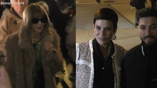 Guests VIP Anna Wintour C Cordula   Giambattista Valli Haute Couture fashion show  220124 [upl. by Jorie364]