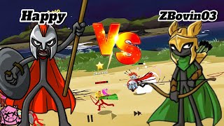 Stick War Saga Happy Vs ZBovin03  Ranked Match [upl. by Atiran751]