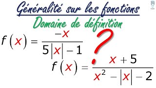 Généralités sur les fonctions  Domaines de définitions niveau 1 BAC BIOF [upl. by Barnaba40]