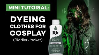 MINI TUTORIAL Dyeing clothes for cosplay AKA making a Riddler jacket from The Batman [upl. by Trovillion]