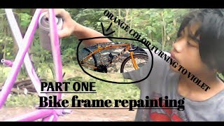 DIYBIKE FRAME REPAINT BOSNY NO45 VIOLETbike bikelife [upl. by Enyar914]