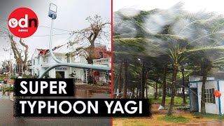 Typhoon Yagis Violent Winds Threaten Homes Leaving Chaos in Southeast Asia [upl. by Anne]