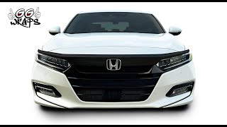 20182020 Honda Accord Chrome Delete Grill PreCut Vinyl Overlay Blackout Install  SlickMod [upl. by Shepley271]