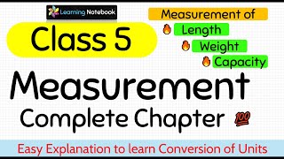 Class 5 Maths Chapter Measurement [upl. by Navetse127]