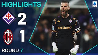 FIORENTINAMILAN 21  HIGHLIGHTS  De Gea saves TWO penalties in crazy Viola win  Serie A 202425 [upl. by Sialac]