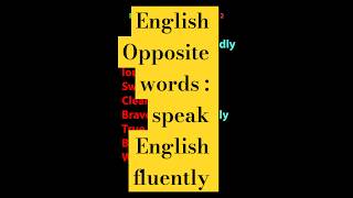 Opposite Words in English Improve Your Vocublary englishlanguage advancedvocabulary [upl. by Eerehs]