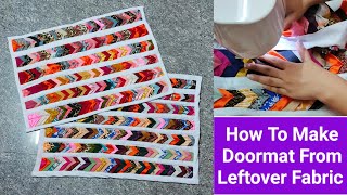 How To Make Doormat From Leftover Fabric  Doormat Making At Home  Doormat Cutting And Stitching [upl. by Enyehc]