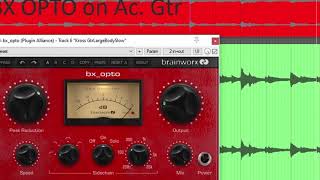 Brainworx’s bxopto compressor on Acoustic Guitar [upl. by Lertram109]