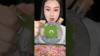 ASMR 🐸🥚💚 DRINKING FROG EGGS asmr viral SHORTS [upl. by Glynis]