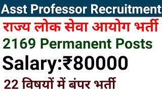 2169 ASST PROFESSOR PERMANENT RECRUITMENT 2024 GOOD NEWS [upl. by Felicia363]