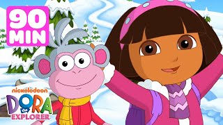 Dora Goes On Winter Action Adventures ❄️ 90 Minutes of Dora the Explorer  Dora amp Friends [upl. by Ifar679]