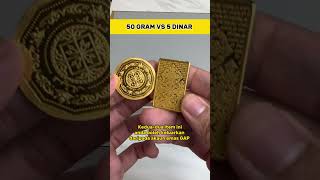 50 gram vs 5 dinar publicgold akaungap goldbar emas24k emas916 [upl. by Colville152]