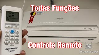 Todas as Funções Controle Remoto Ar Condicionado Springer Midea Inverter [upl. by Faxan]