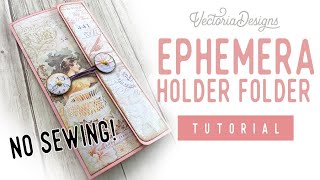 Ephemera Holder Folder Tutorial  Quick amp Easy Craft Tutorial ok quickish and easyish [upl. by Madeline588]