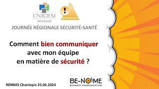 BE NOME séminaire UNICEM BRETAGNE Sécurité Santé 250624 [upl. by Nored]