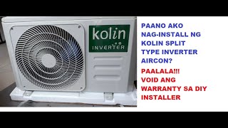 Kolin split type inverter aircon installation [upl. by Janifer269]