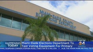 MiamiDade elections department to test voting machines [upl. by Sugihara882]