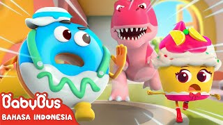 Lari Cepat Dino Besar Datang  Seri Petualangan Makanan  Animasi Anak  BabyBus Bahasa Indonesia [upl. by Canute]