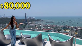 80000 28M THB Stunning Pattaya Beach View Condo for Sale  Thailand House Tour [upl. by Grayson]