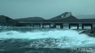 Storm at the Atlantic Ocean Road [upl. by Danby]