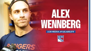 NYR Practice Alex Wennberg Media Availability  March 20 2024 [upl. by Toffic875]